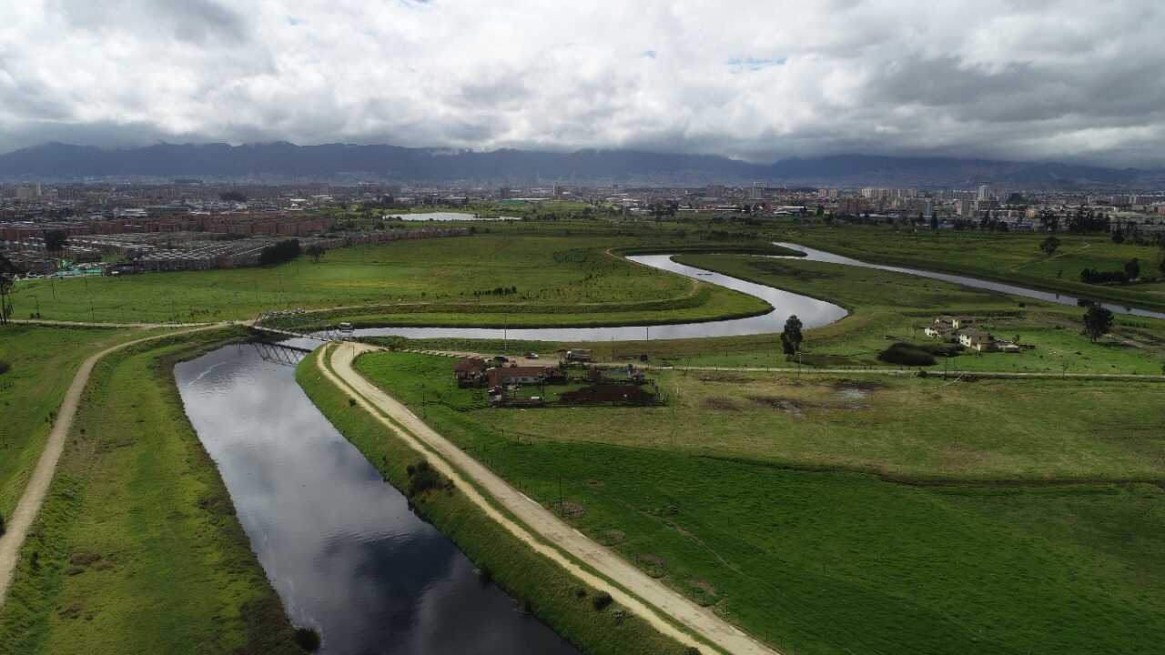 Foto aérea río Bogotá