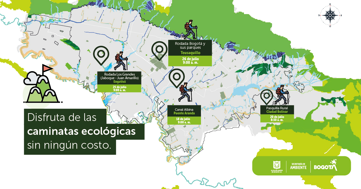 Conozca las caminatas ecológicas del mes de julio en Bogotá