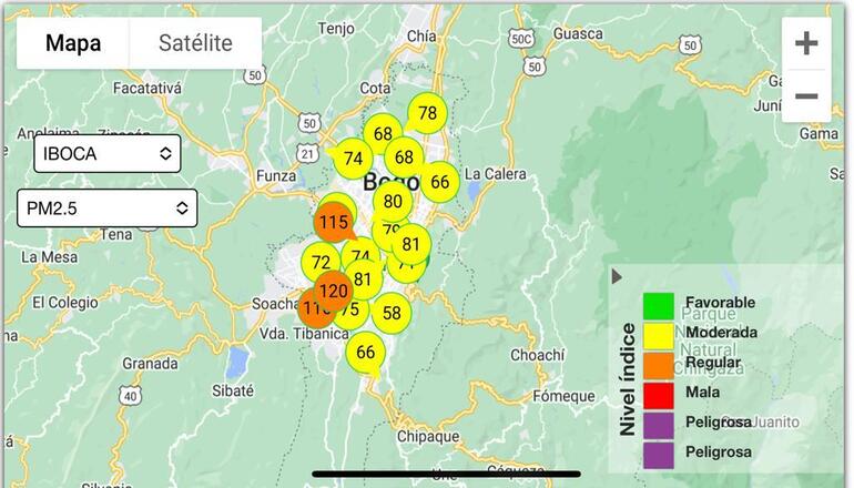 Calidad del aire de Bogotá, influenciada por factores externos e inversiones térmicas