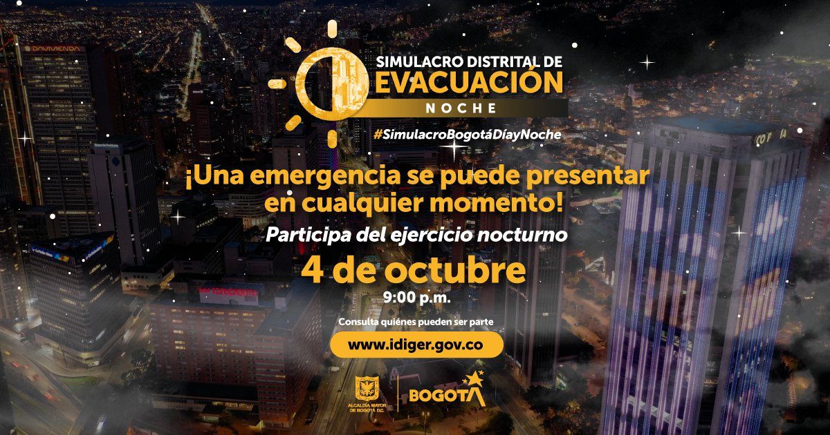 El IDIGER Inicia charlas informativas para participar en el Simulacro Distrital de Evacuación Día y de Noche